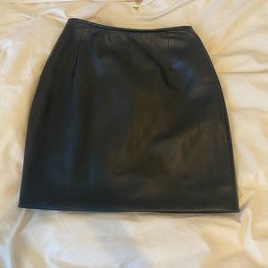 Michael Kors runway vintage leather skirt